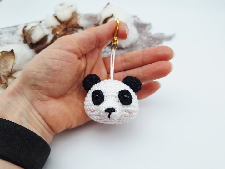 Panda-Schlüsselanhänger - Häkelanleitung, deutsch