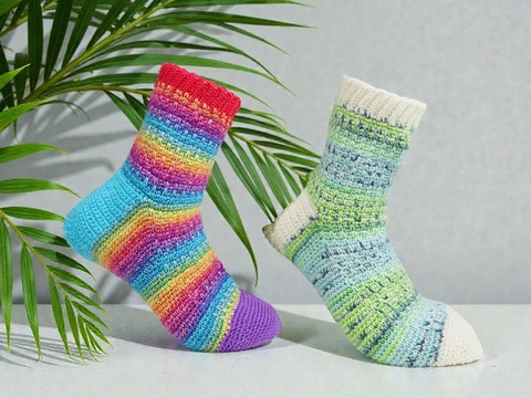 Häkelsocken einfach häkeln - Neues Design