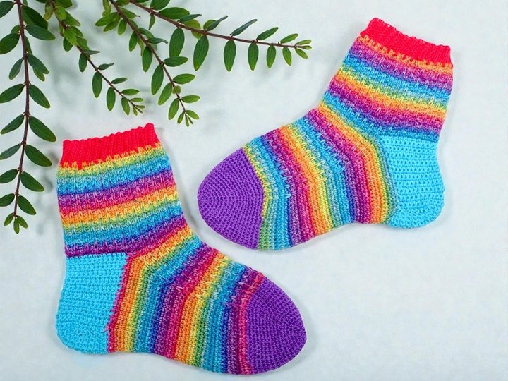Häkelsocken einfach häkeln - Neues Design