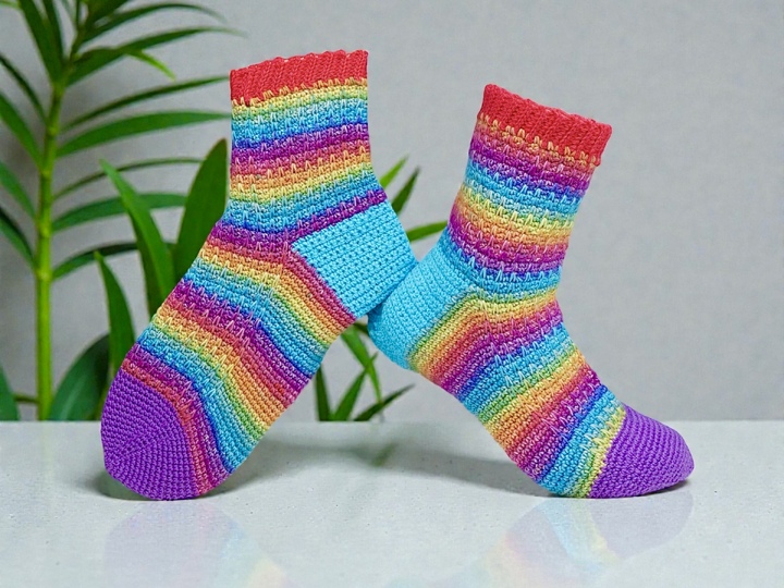 Häkelsocken einfach häkeln - Neues Design