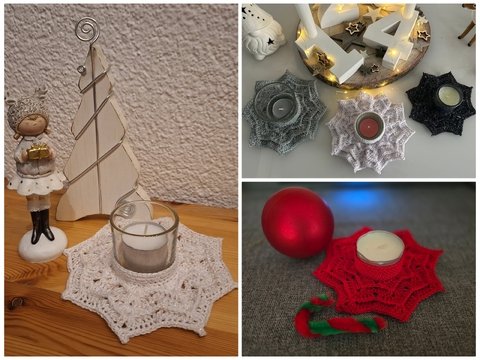 Häkelanleitung LUMO – Teelichthalter in Sternenform