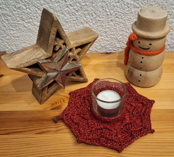 Häkelanleitung LUMO – Teelichthalter in Sternenform