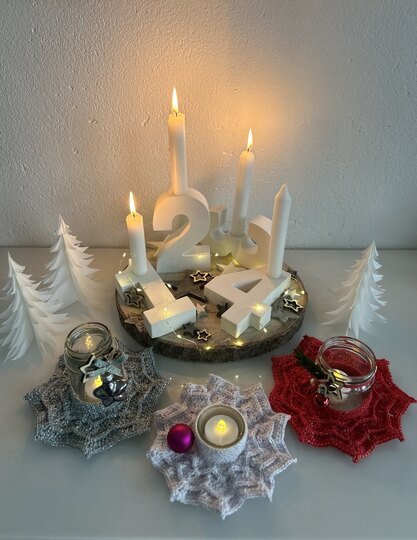 Häkelanleitung LUMO – Teelichthalter in Sternenform