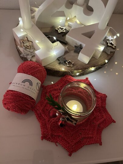 Häkelanleitung LUMO – Teelichthalter in Sternenform