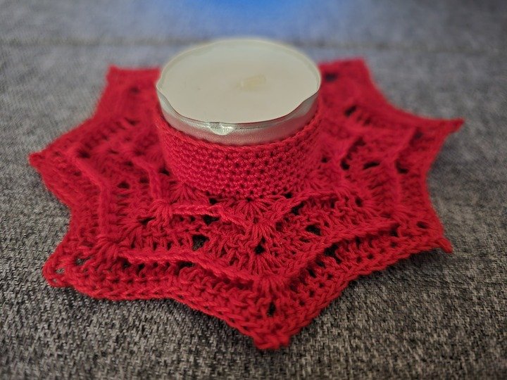 Häkelanleitung LUMO – Teelichthalter in Sternenform