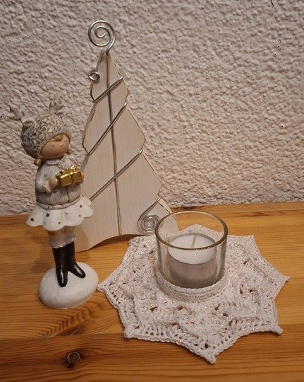 Häkelanleitung LUMO – Teelichthalter in Sternenform