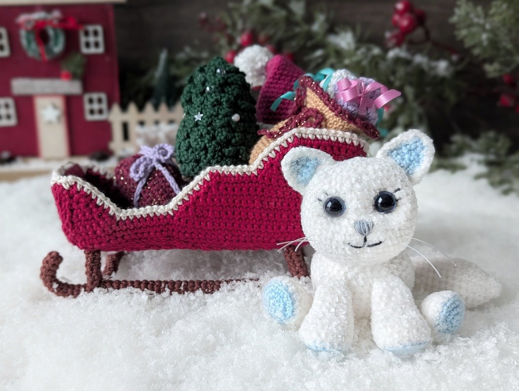 Crochet Christmas Sleigh - Amigurumi Crochet Pattern (in ENG, DE)