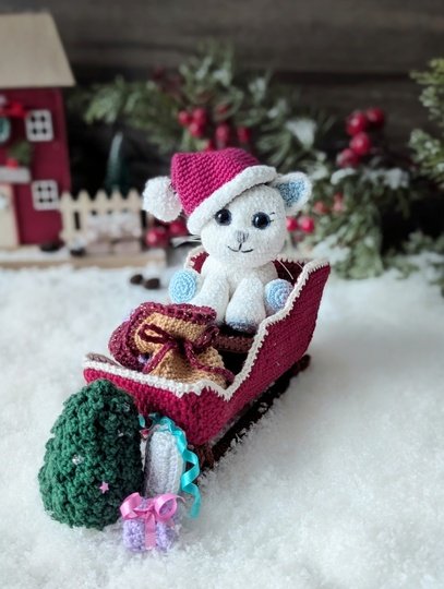 Crochet Christmas Sleigh - Amigurumi Crochet Pattern (in ENG, DE)