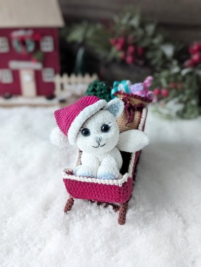 Crochet Christmas Sleigh - Amigurumi Crochet Pattern (in ENG, DE)