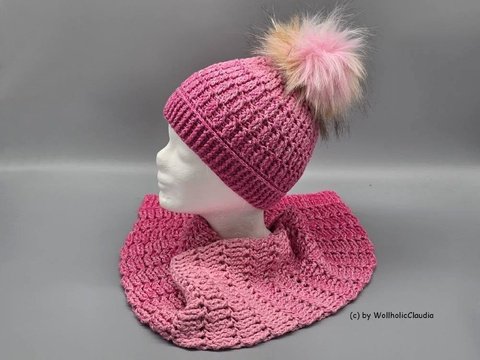 Häkelanleitung Set "Eisscholle" Mütze + Schal