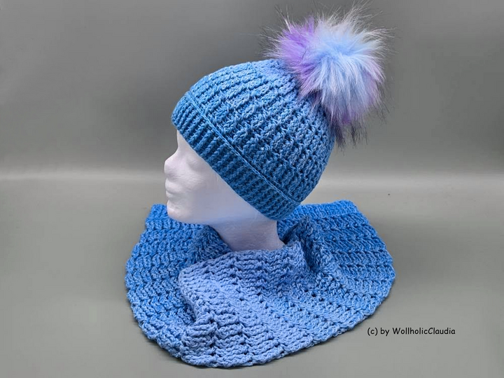 Häkelanleitung Set "Eisscholle" Mütze + Schal