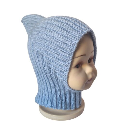 Strickanleitung Schlupfmütze,Schalmütze, Pixie-Mütze ca. 6 - 12 Monate #349