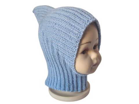 Strickanleitung Schlupfmütze,Schalmütze, Pixie-Mütze ca. 6 - 12 Monate #349