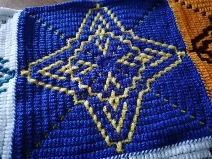 Aralicious - Mosaic crochet blanket