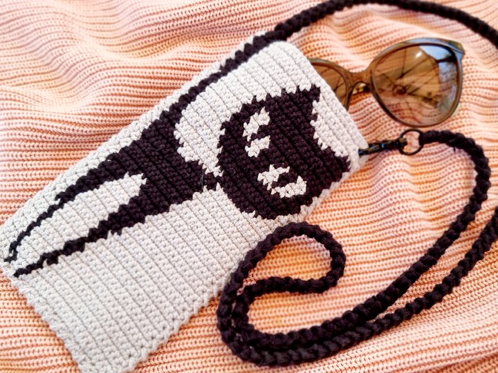 T25 Crochet Pattern for Mini Bag – Black Cat Mobile Purse