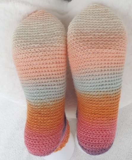 Häkelanleitung für Linus-Häkelsocke cuff down mit Bumerang-Ferse