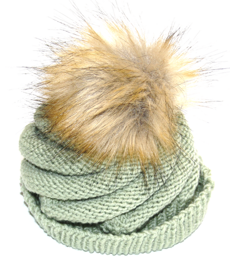 Winter hat in spiral pattern No. 005.