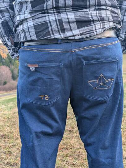 Schnittmuster Straight Leg Jeans "Der blaue Pfad" Herren Gr. 22 - 32