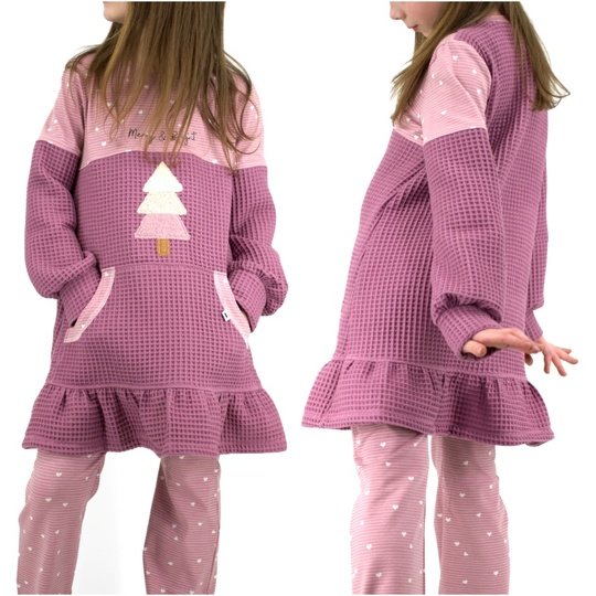 E-Book Schnittmuster Himbeerschnee Kuschelkleid Gr. 74 bis 164