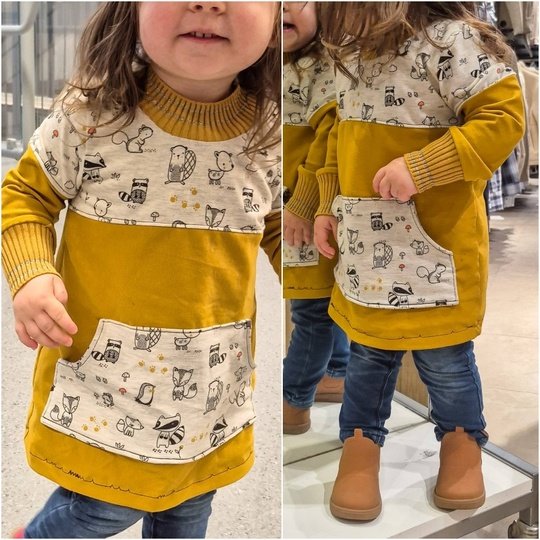 E-Book Schnittmuster Himbeerschnee Kuschelkleid Gr. 74 bis 164