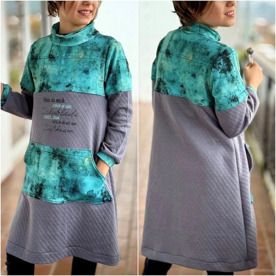 E-Book Schnittmuster Himbeerschnee Kuschelkleid Gr. 74 bis 164