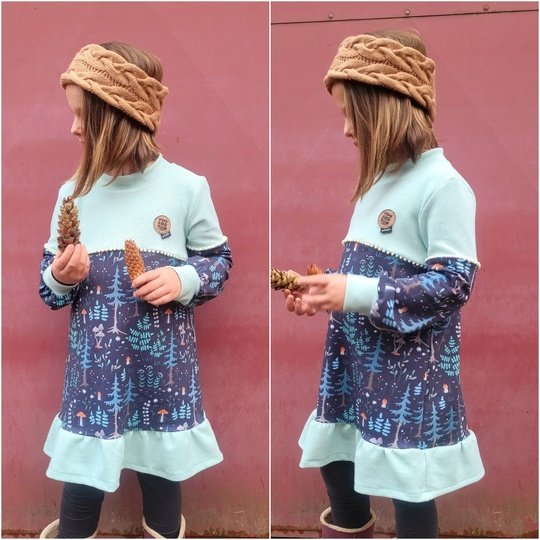 E-Book Schnittmuster Himbeerschnee Kuschelkleid Gr. 74 bis 164