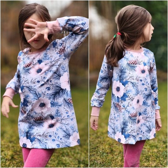 E-Book Schnittmuster Himbeerschnee Kuschelkleid Gr. 74 bis 164