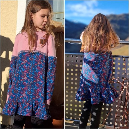 E-Book Schnittmuster Himbeerschnee Kuschelkleid Gr. 74 bis 164