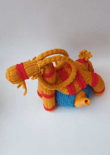 TeaCosyFolk's Christmas Yule Goat Tea Cosy Knitting Pattern
