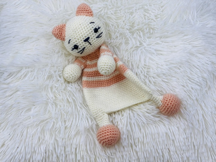 Häkelanleitung - Schnuffeltuch /Schmusetuch Katze