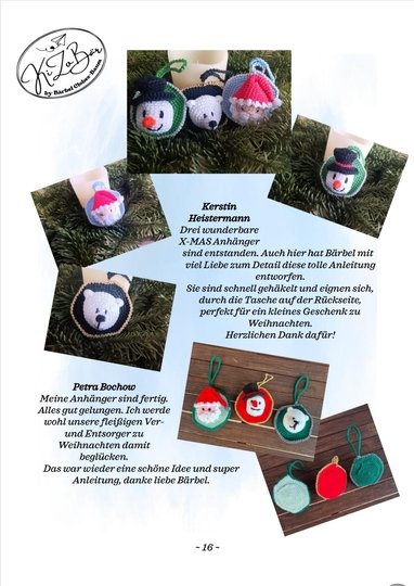 X-MAS Anhänger mit Scheinchenfach - Häkelanleitung
