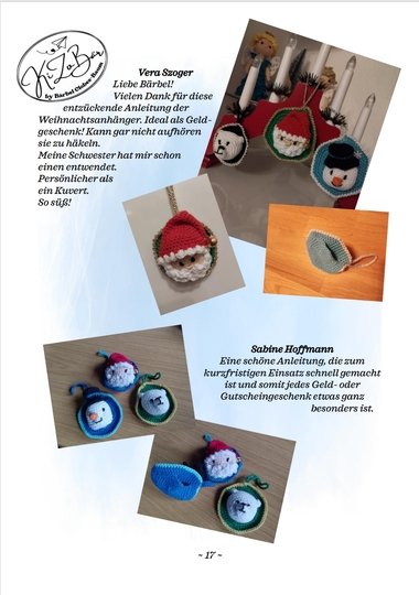 X-MAS Anhänger mit Scheinchenfach - Häkelanleitung