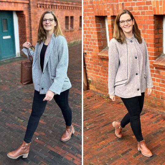 Schnittmuster Jacke ROSI – A-Linie, Stehkragen & Nahttaschen | Gr.34–48 PDF