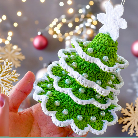 Crochet Christmas Tree Pattern - DIY Decor-Beginner-Friendly Amigurumi Deco