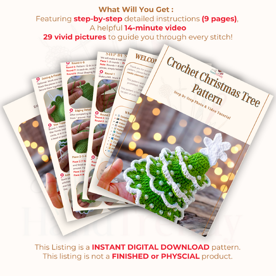 Crochet Christmas Tree Pattern - DIY Decor-Beginner-Friendly Amigurumi Deco