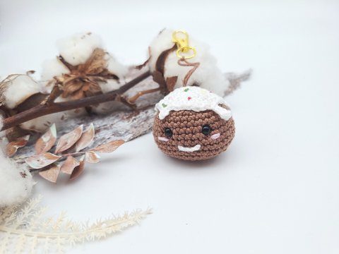 Lebkuchenmann-Schlüsselanhänger - Häkelanleitung, deutsch