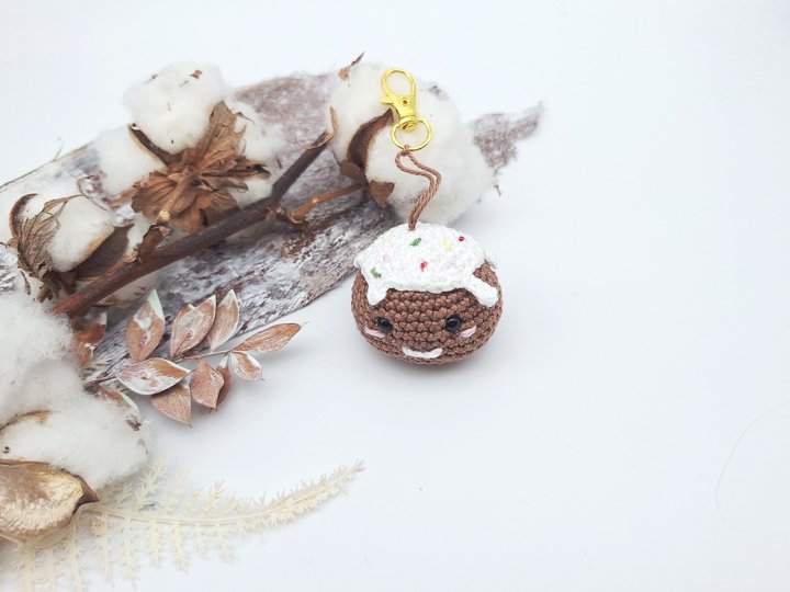 Lebkuchenmann-Schlüsselanhänger - Häkelanleitung, deutsch