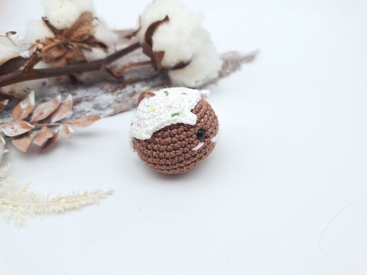 Lebkuchenmann-Schlüsselanhänger - Häkelanleitung, deutsch