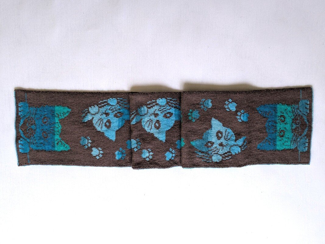 Kuschelschal "Katzenbande" - Doubleface Strickanleitung - Bild 7