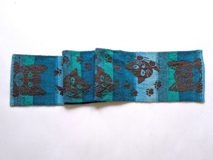 Kuschelschal "Katzenbande" - Doubleface Strickanleitung