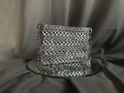 Crochet pattern aluminium silver soda pop can pull tabs bag PDF and video