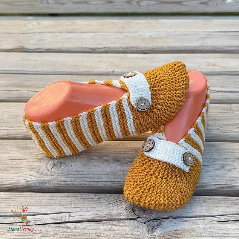 Knit Slipper Pattern PDF – Easy House Slippers for Women - Image 5