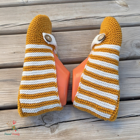 Knit Slipper Pattern PDF – Easy House Slippers for Women