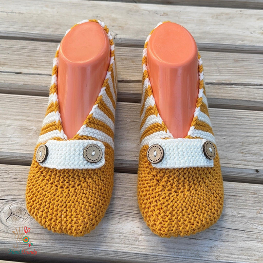 Knit Slipper Pattern PDF – Easy House Slippers for Women