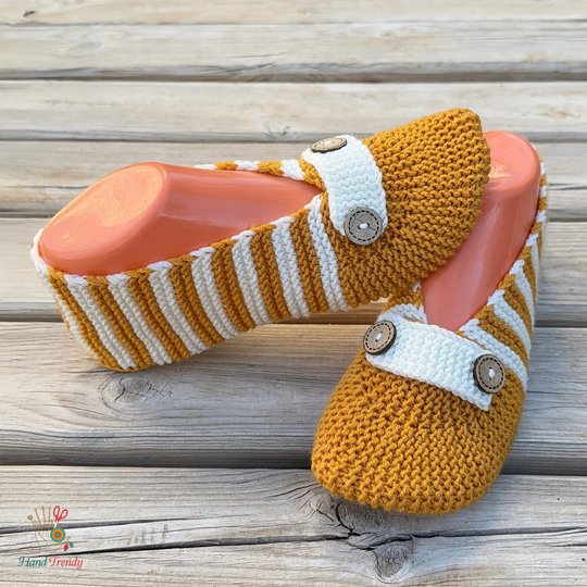 Knit Slipper Pattern PDF – Easy House Slippers for Women