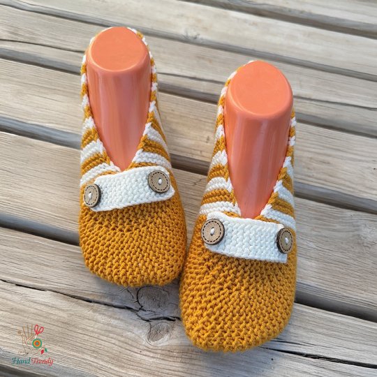 Knit Slipper Pattern PDF – Easy House Slippers for Women