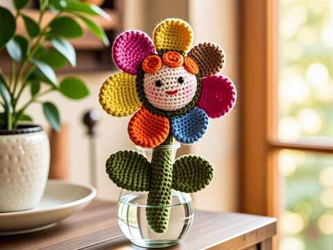 Amigurumi Sonnenblume Häkelanleitung PDF + Video Tutorial (Englisch)