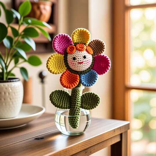 Amigurumi Sonnenblume H&auml;kelanleitung PDF + Video Tutorial (Englisch)
