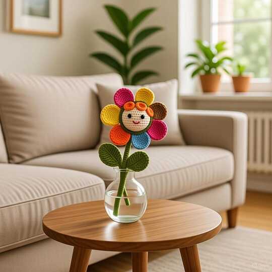 Amigurumi Sunflower Crochet Pattern PDF + Video Tutorial (English)