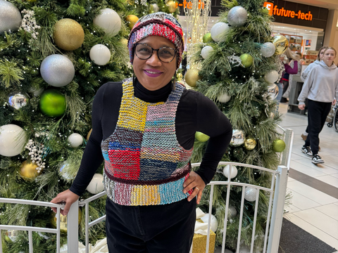 Knit Scrap Vest & Hat PATTERN, reversible, made to measure, size inclusive